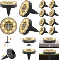 Ibaycon Solar Bodenleuchten Aussen, 3000K Warmweiß 8 Led Solarlampen FüR AußEn G