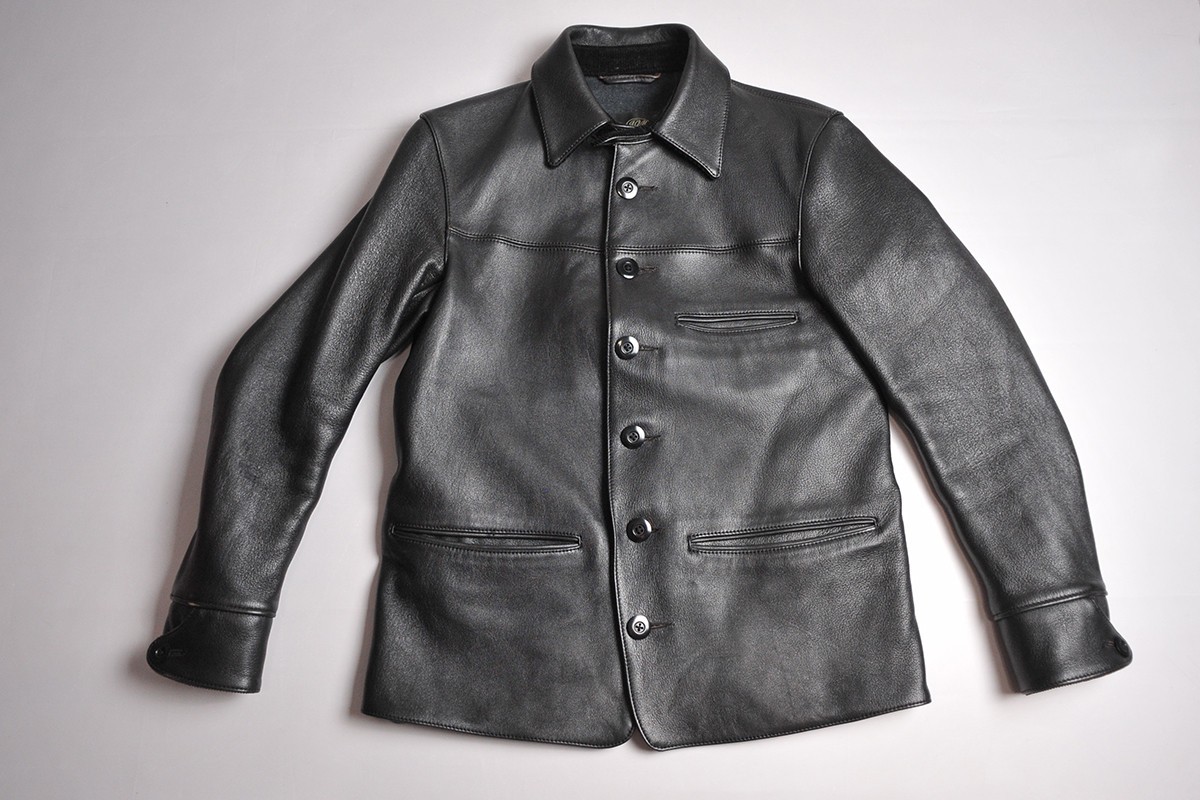 Chaqueta ACVM de cuero para hombre ADDICT ROUGH JAPÓN talla 38