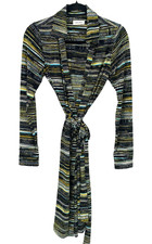 Calvin Klein Womens Wrap Long Sleeve Stretch Poly Blend Patterned Dress (Sz ? 8)