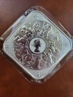 10 oz Silver Queens Beasts Completer Square Bar from The Royal Mint in plastic