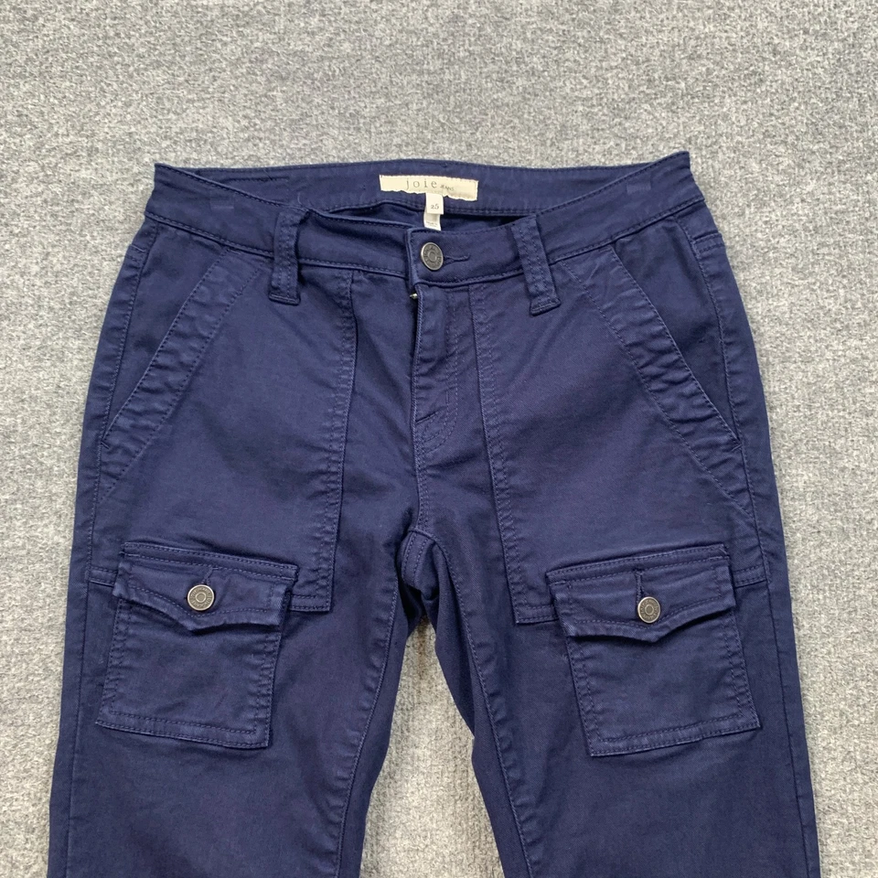Pantalones de mezclilla Joie para mujer 25 Storm So Real ajustados cargo elásticos ajustados tobillo cremallera tiro bajo Foto 4 de 4