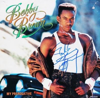 Bobby Brown Signed My Prerogative 45 RPM Single Album Cover BAS
