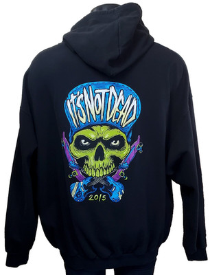 Its Not Dead 2015 Black Graphic Punk Rock Concert Hoodie Adult Sz 3XL
