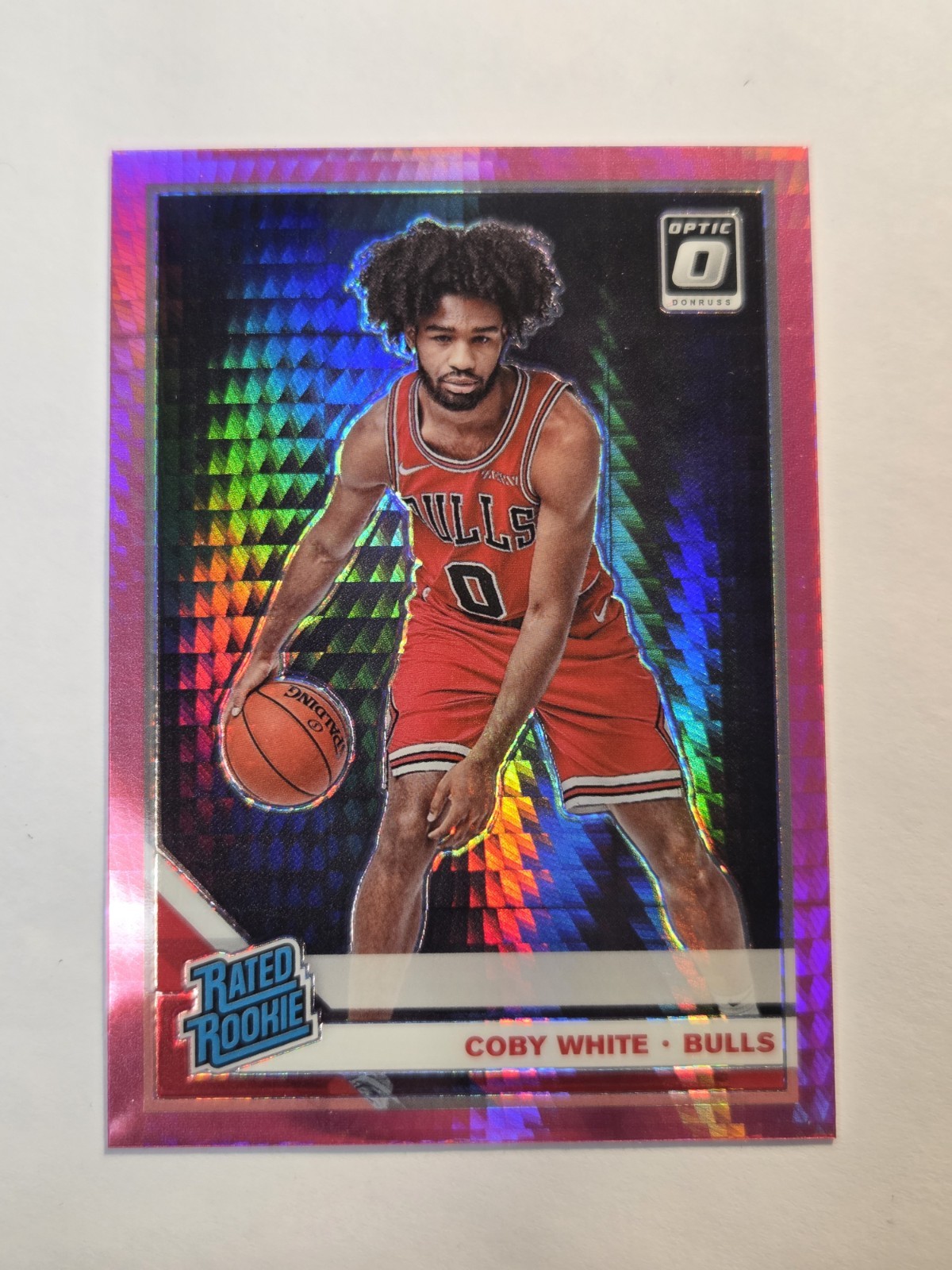 2019-20 Panini Donruss Optic - Rated Rookie Coby White #180 Pink Hyper Prizm