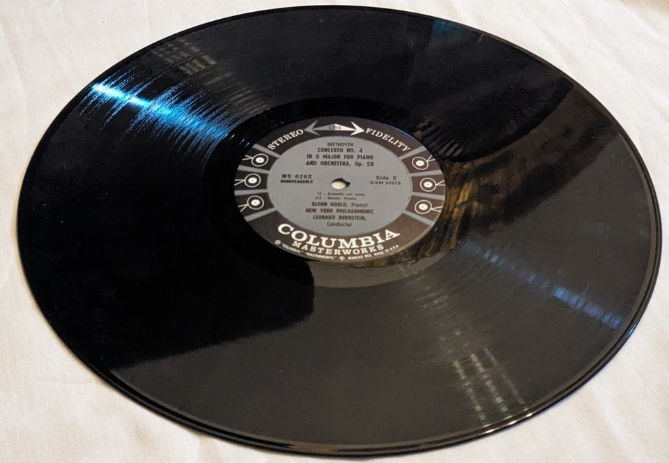 Columbia 6-EYE MS 6202 Beethoven CONCERTO N.4 Gould/ Bernstein LP stereo 2J/1G - Image 3 of 4