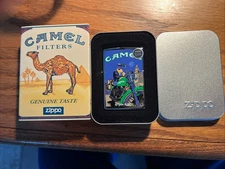 Vintage 1996 Camel Joe Zippo Lighter NIB motorcycle Chopper Harley Davidson Type