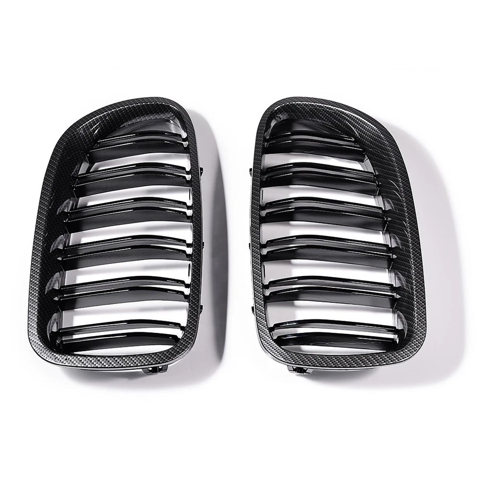 For 2011-2016 BMW F10 F11 M5 535i 550i 528i Front Kidney Grill Carbon Fiber Pair - Image 3 of 4