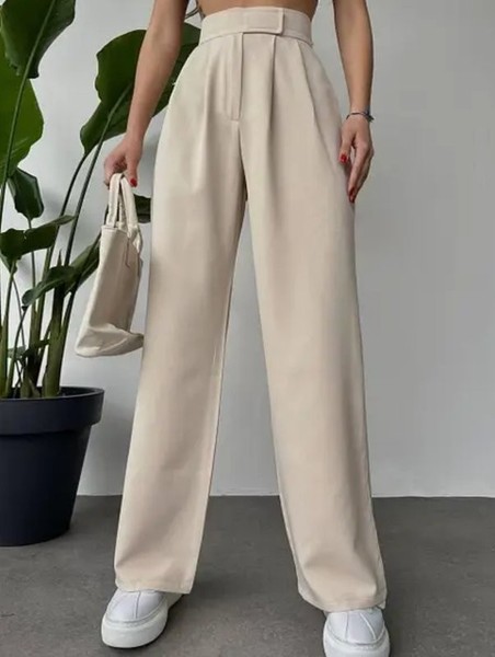 Women Gerry Weber Trousers Beige 34 / XS / 42