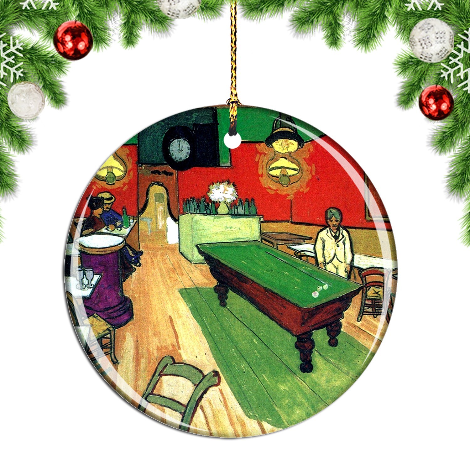 Van Gogh Night Cafe In Arles Painting Christmas ornament city travel souvenir