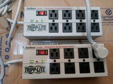  2 Tripp Lite Isobar Ultra 8 Outlet Diagnostic Surge Suppressor White
