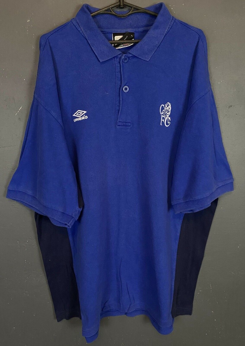 VINTAGE UMBRO MEN'S FC CHELSEA 2000s POLO SOCCER FOOTBALL