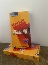 Qty:2 Kodak T-120 High Grade VHS Blank Video Tape  6 Hours
