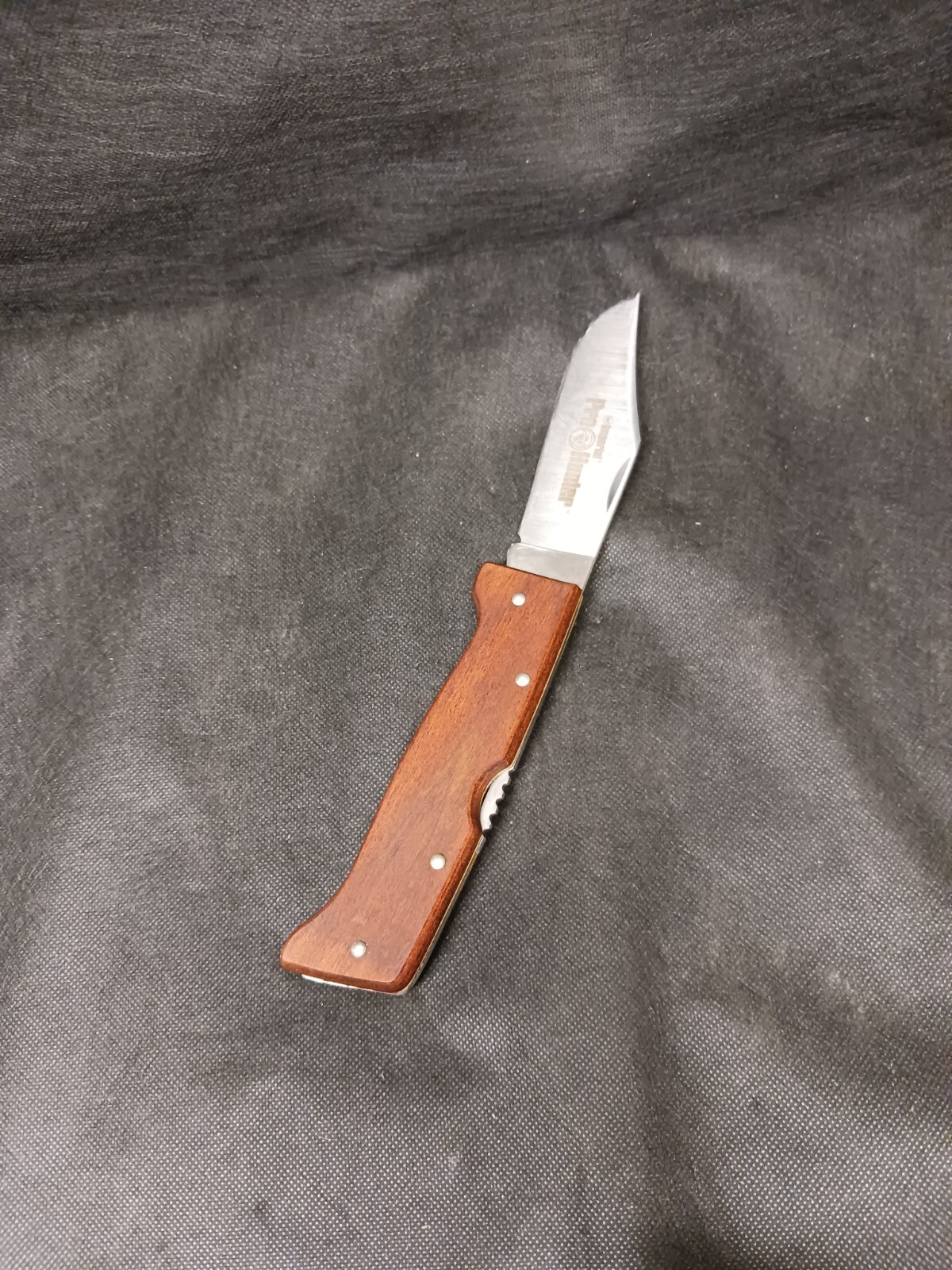 VTG IMPERIAL PRO HUNTER USA Stainless Hunting Knife Lockback Leather