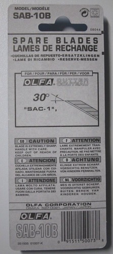 OLFA SAC-1 Edelstahl Cutter-Messer +10 OLFA SAB-10 30° Klingen Sparset, Wrapping - Bild 4 von 4