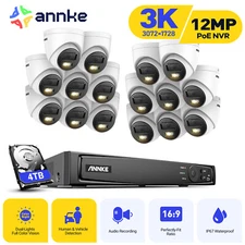 ANNKE 16CH 12MP NVR 5MP POE Security IP Camera System 3K AI Color Night Vision
