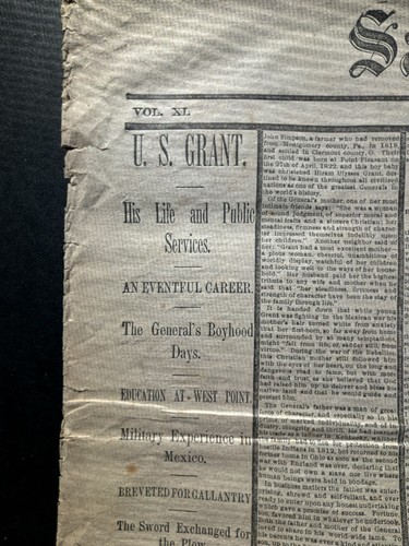 NEWSPAPER: 1875 - President U.S. Grant Dies - San Francisco Chronicle - Picture 4 of 12