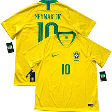 2018 Brazil Home Jersey 10 Neymar JR XL Nike Soccer World Cup kit