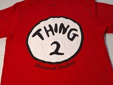 Doctor Seuss Thing 2 Universal Studios Souvenir Red Cotton T-shirt Size S