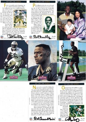 Pat Swilling certified signed autograph Saints 1992 Pro Line Profiles 8 card set