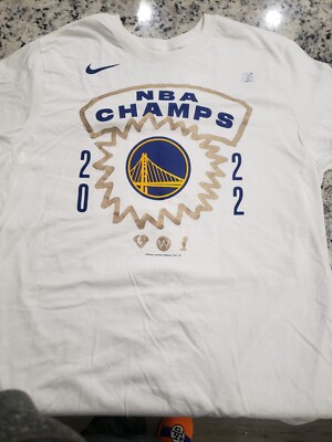 GSW Golden State Warriors Nike 2022 NBA Finals Champs White T-Shirt Mens XL