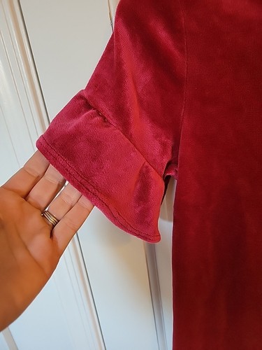 Abercrombie Kids Girl Red Short Sleeve Velour Top Size 11/12 - Picture 3 of 5