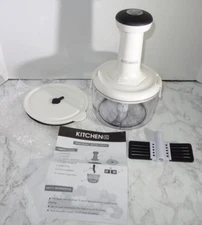 Kitchen HQ Quick Push Press Mix Chopper Prep Food Chopper Tool White