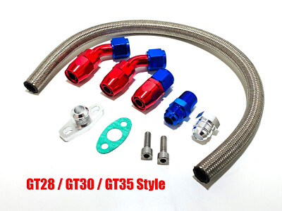 Ölrücklauf Garrett GT28 GT30 GT35 VR6 R32 Turbo Ölanschluss Ölleitung Flansche
