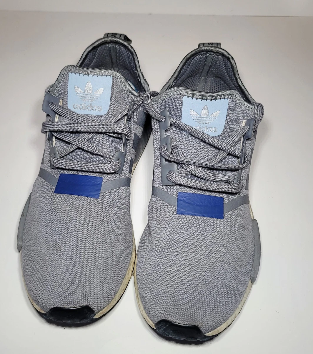 Adidas NMD R1 Men's Running Shoes Gray Blue Colorblock Lace-Up Athletic  Sneakers | eBay