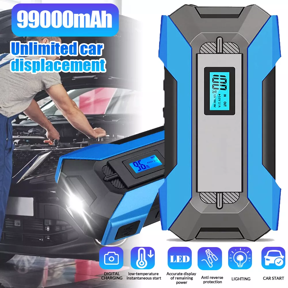 Car Jump Starter with Air Compressor 99000mAh Battery Jumper Box Charger Booster
