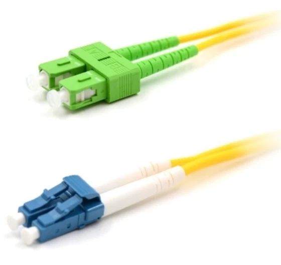 LOT OF 2 - 15M LC/UPC to SC/APC Duplex Fiber Optic Patch Cable - 9/125µm SM - Image 2 of 3