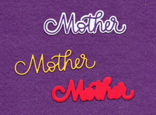 MOTHER  4 with background Mom die cuts scrapbook cards