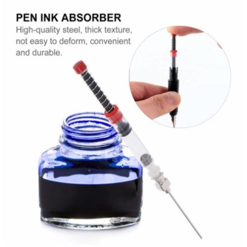 3pcs/6pcs Fountain Pen Ink Cartridge Converter Filler Ink Pen Syringe Tools - Afbeelding 2 van 14