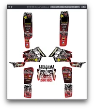 Fits BANSHEE YAMAHA GRAPHIC KIT STICKERS GRAPHIC KIT DECAL PEGATINAS 350