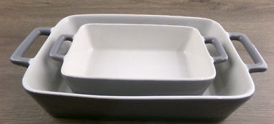 KOOV Bakeware 2 Piece Ceramic Set, Gradient Gray, New, L1