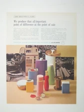 Vintage JL Clark Distinctive Custom Containers Print Ad MOD Kitchen Decor