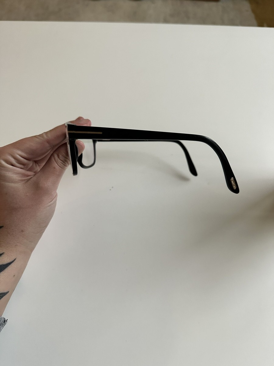 TOM FORD TF 5405 RECTANGULAR ACETATE EYEGLASS FRAMES 001 BLACK 54
