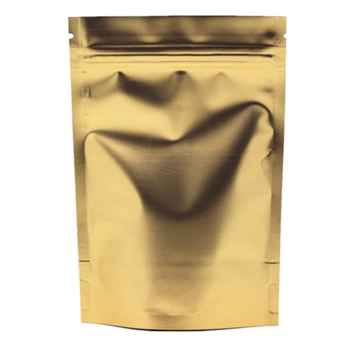 Gold Aluminum Foil Stand Up Package Bag Mylar for Zip Food Grade Lock Bean Pouch - Picture 4 of 6