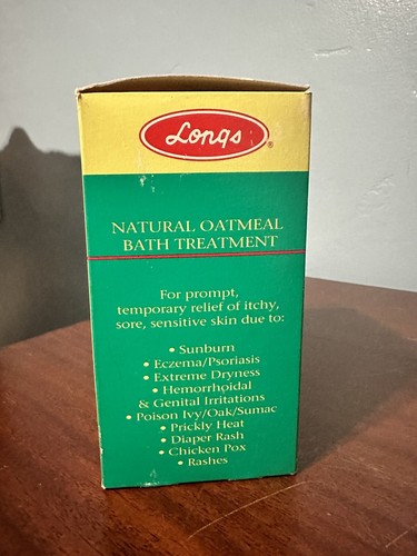 Vintage Longs Drugs Natural Colloidal Oatmeal Bath Treatment 8 Packets Decor - Picture 3 of 16