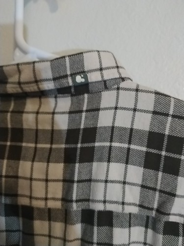 Ambiguous Army Plaid L/S Button Down Two Pocket Flannel Shirt Green Sz XXL - Picture 5 of 5