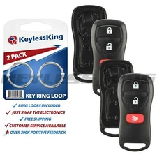 2 New Replacement Keyless Entry Remote Key Fob Case Shell Pad Fix for Kbrastu15