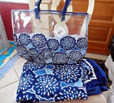 Vera Bradley Petal Splash Clearly Colorful Beach Tote towel