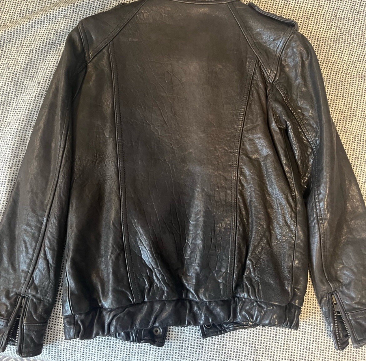 Madewell Women Genuine Leather Jacket XS image 2