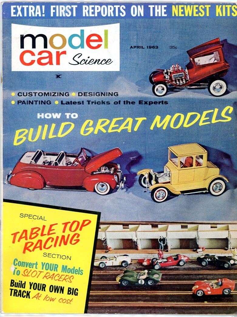CAR MODEL MAGAZINES...SIX ISSUES FROM 60's NHRA, SCTA, HOT ROD, MODELS