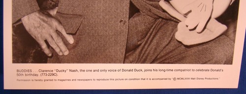 CLARENCE “DUCKY” NASH & DONALD DUCK “BUDDIES" DISNEY’S UNBEATABLE TEAM B&W PHOTO - Picture 6 of 7