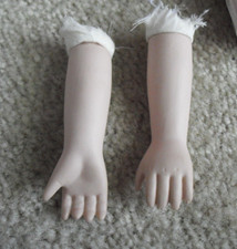 Set of Vintage 1970s Porcelain Girl Doll Legs 3 1/2" Long