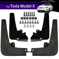 4xMud Flaps Splash Guard Fender Mudguard For Tesla Model X 2015-2022 W/ Screws