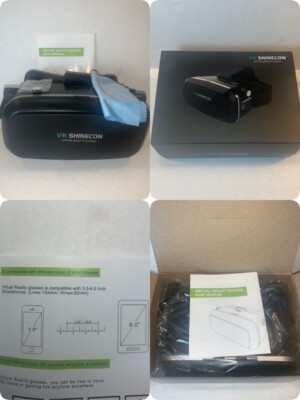 VR SHINECON Virtual Reality Glasses Headset Fits 3.5-6  Smartphones   NEW In Box