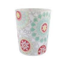 Mainstays Groovy Medallion Mint Waste Basket GREAT COLORS