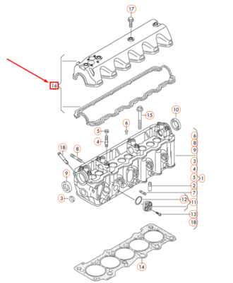 Volkswagen Crafter 2e Cylinder Head Cover 074103469P Genuine for 