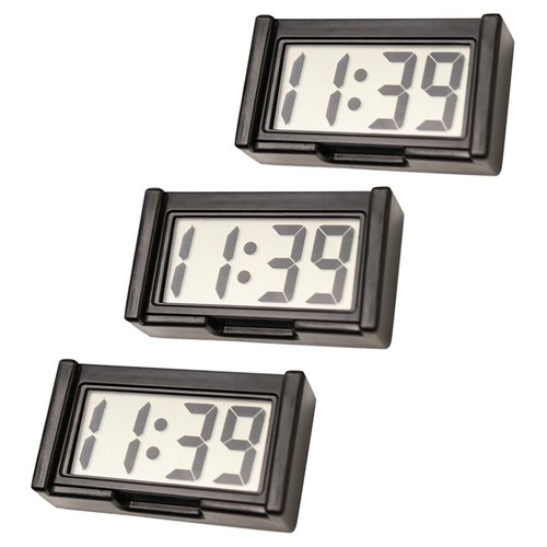 3 Pcs Mini Clock Office Small Digital Clocks Auto Dashboard Electronic